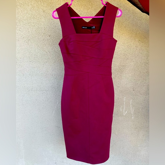 Karen Millen Dresses & Skirts - Tight, bodycon midi dress, maroon